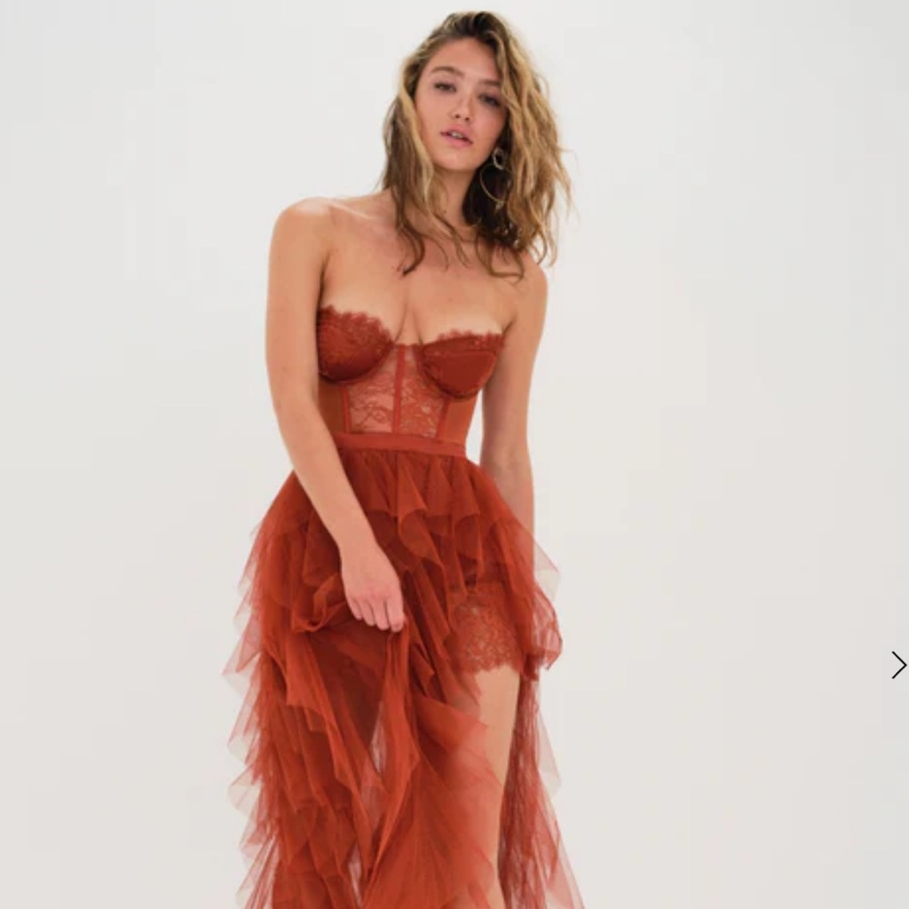 For love and lemons x revoke. The bustier gown XS
